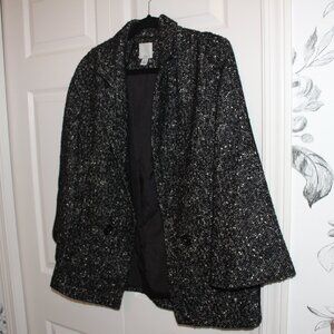 Cape Coat Boucle Grey Small